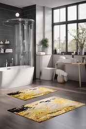 Mijölnir Juego de alfombrillas de baño CT-5041 de 2 piezas, Multicolor